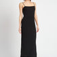 Back Slit Ribbed Maxi Dress