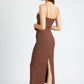 Back Slit Ribbed Maxi Dress