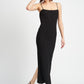 Back Slit Ribbed Maxi Dress