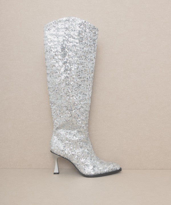 Jewel - Knee High Sequin Boots