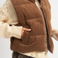 Corduroy Puffer Vest