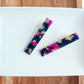 Eleanor Hair Clips in Navy Maroon - Set of 2