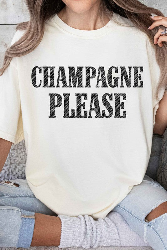 "Champagne Please" Graphic T-Shirt