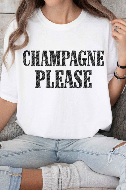 "Champagne Please" Graphic T-Shirt
