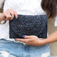 Fold Over Straw Clutch