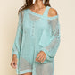 Oversized Fit See-through Pullover Sweater