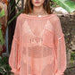 Oversized Fit See-through Pullover Sweater