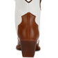 Faux Leather Patchwork Detail Boots