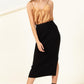 Ribbed High-Waist Midi Skirt