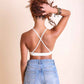 High Neck Crochet Lace Bralette