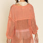 Oversized Fit See-through Pullover Sweater