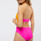 Color Block One Piece Swimsuit