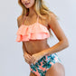 Ruffled Charm Printed Two-Piece Swimsuit