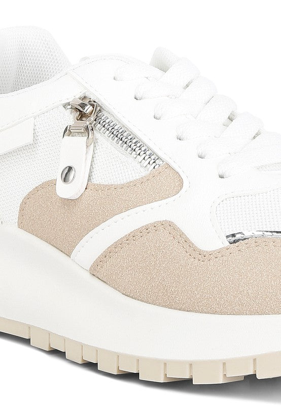Juliette Chain Detailing Lace Up Sneakers